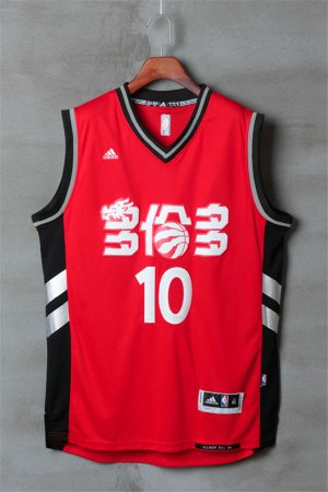 Maillot De Basket Toronto Raptors Demar DeRozan 10 Chinese Version Rouge